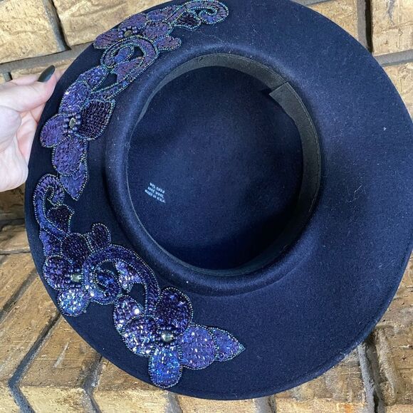 Sequin leather hat - Picture 4 of 7